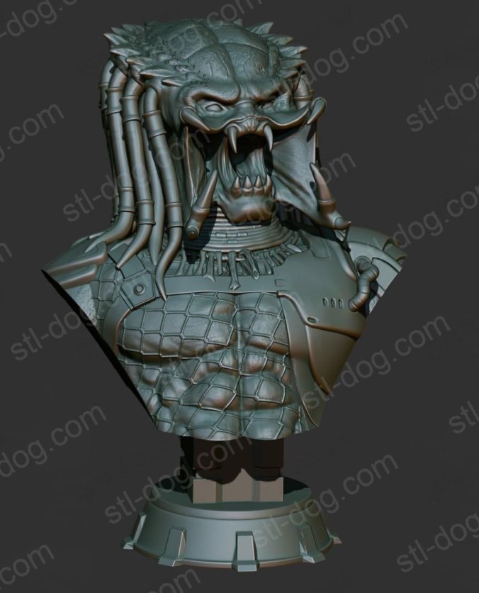 铁血战士 (Predator) 胸像3D打印图纸